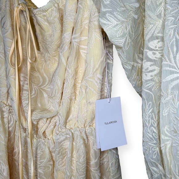 NWT Tularosa Ida Romper Balloon Sleeve Ruffle Hem Playsuit in Lemon Drop Small - Picture 13 of 15